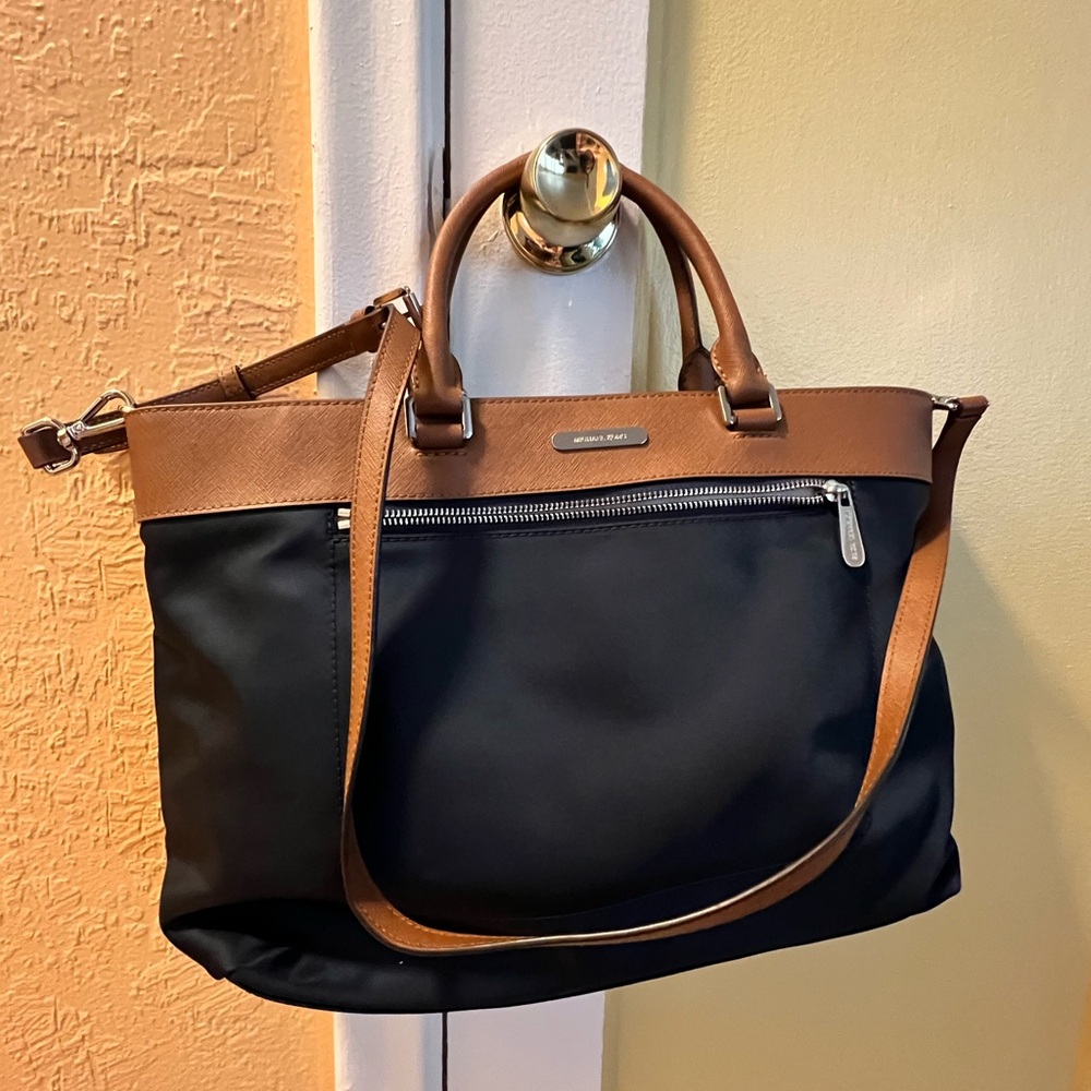 Michael Kors Black and Brown Shoulder Bag